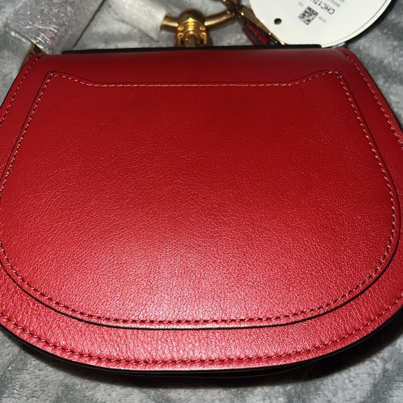 CHLOE Calfskin Suede Small Nile Bracelet Bag Sepia Red. Brand New with Tags - Picture 13 of 15